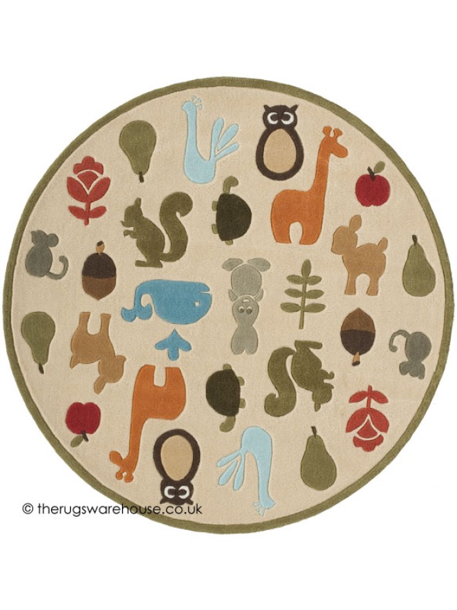 Baby Animals Circle Rug - 2