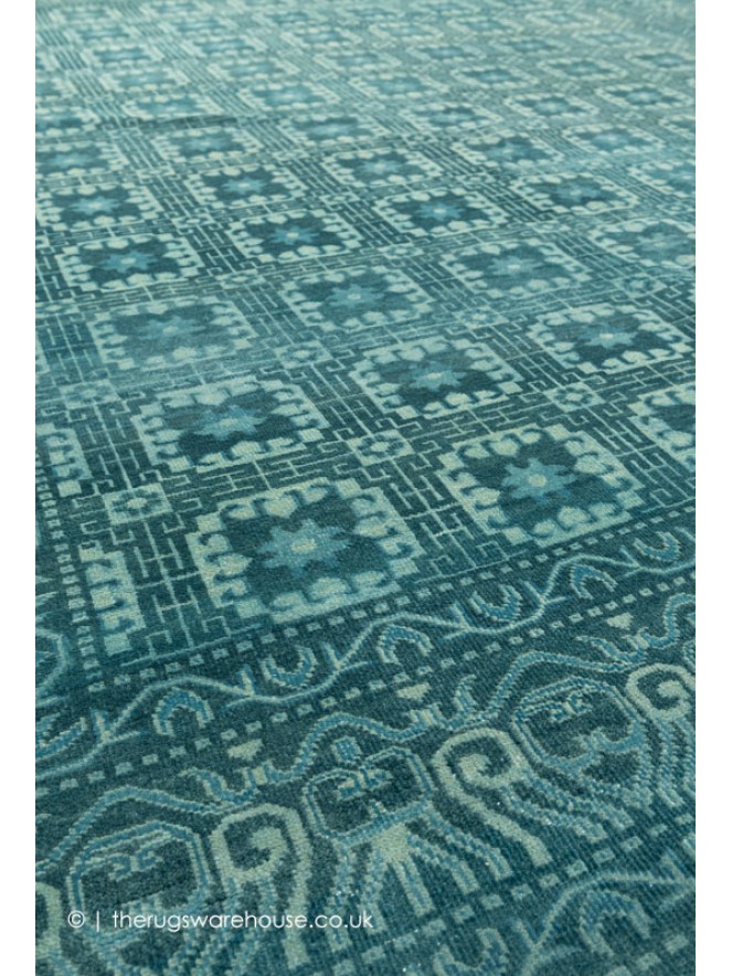 Fine Aqua Rug - 5