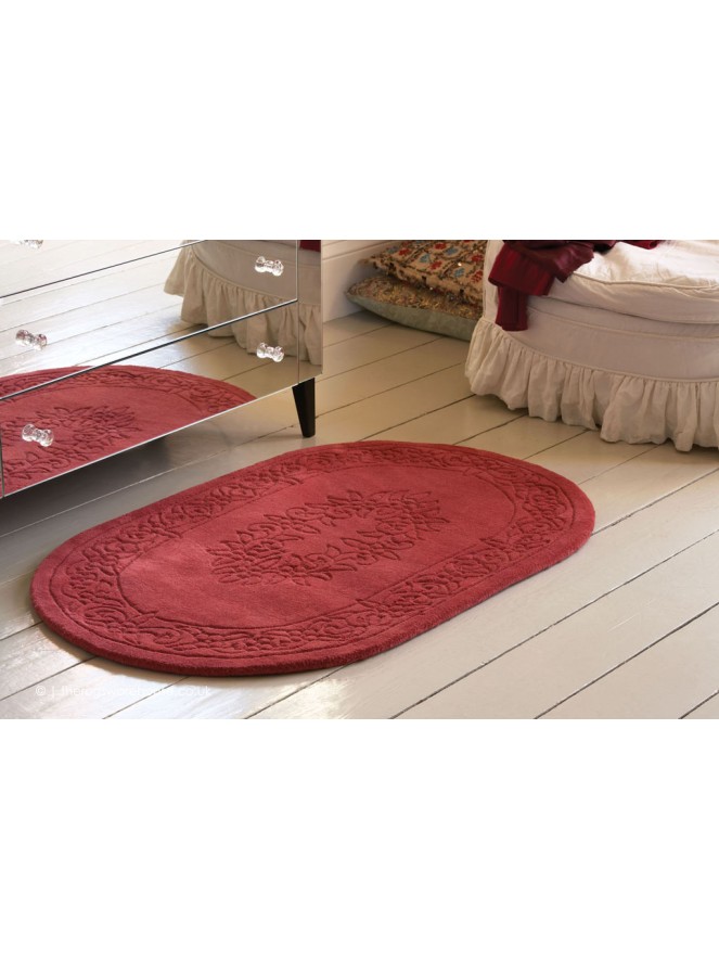 Royale Aubusson Rose Oval Rug - 2