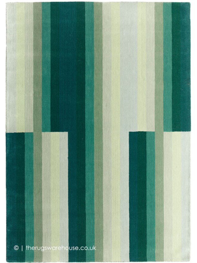 Altea Vertical Stripes Green Rug - 5