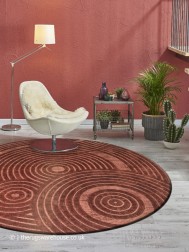 Zen Rust Round Rug - Thumbnail - 2