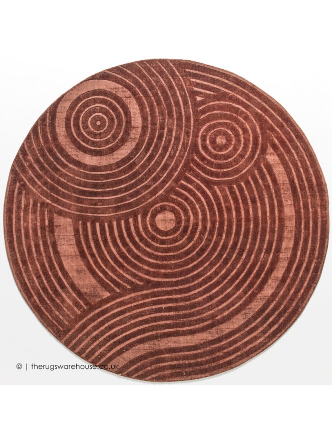 Zen Rust Round Rug - 5