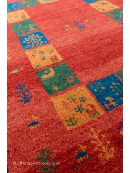 Gabbeh Borders Red Rug - Thumbnail - 5