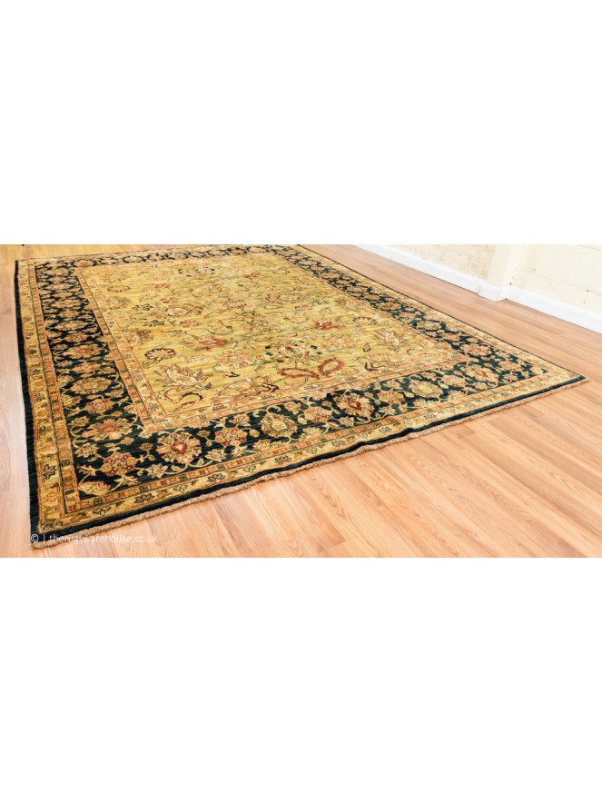 Agra Gold Green Rug - 10