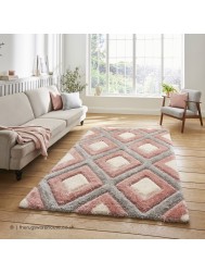 Maroa Grey Pink Rug - Thumbnail - 2