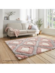 Maroa Grey Pink Rug - Thumbnail - 3