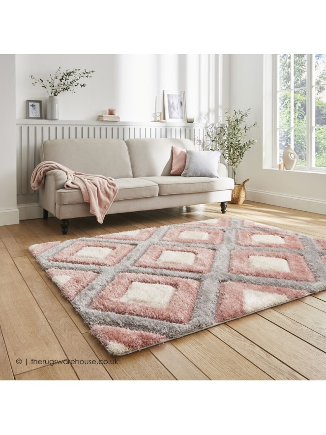 Maroa Grey Pink Rug - 3