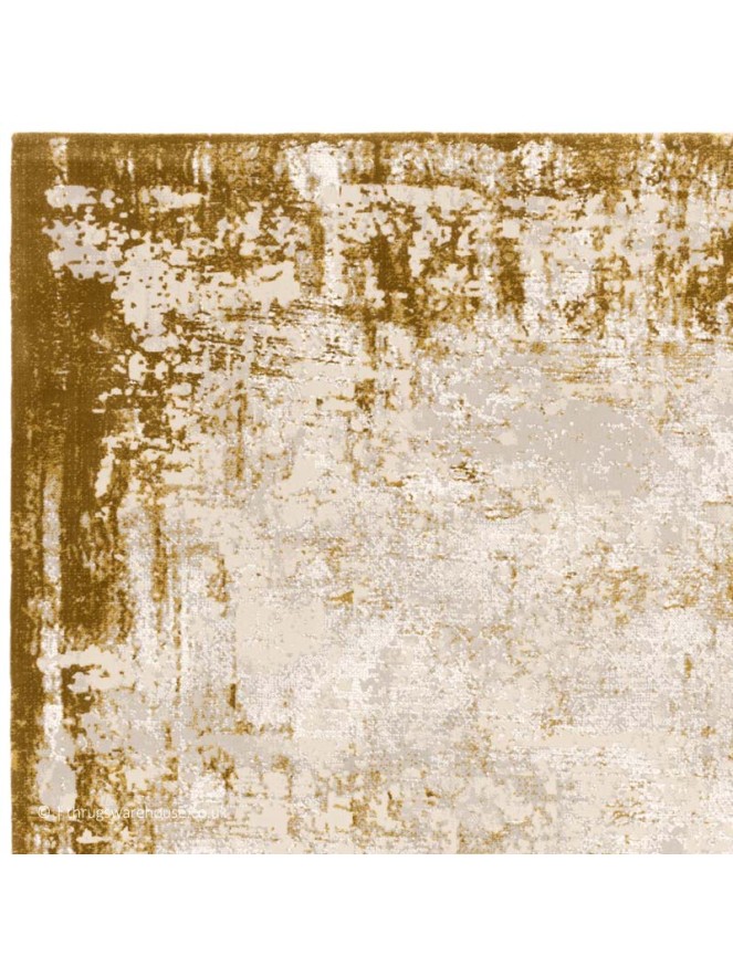 Kuza Border Gold Rug - 4