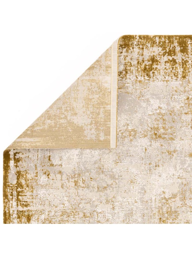 Kuza Border Gold Rug - 5