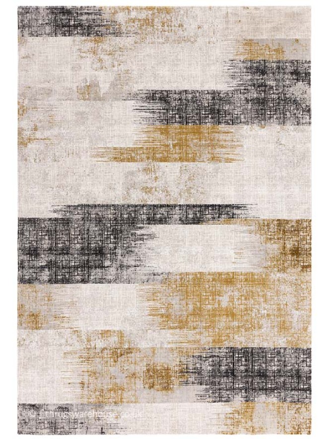 Kuza Lines Gold Rug - 8