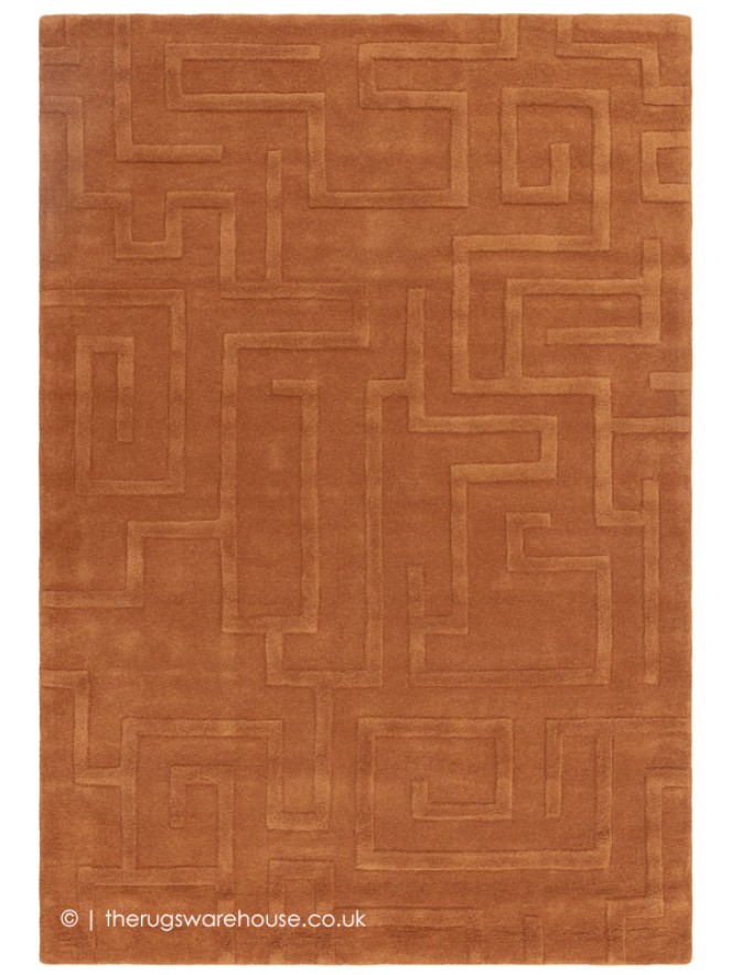 Maze Rust Rug - 7