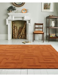 Maze Rust Rug - Thumbnail - 2