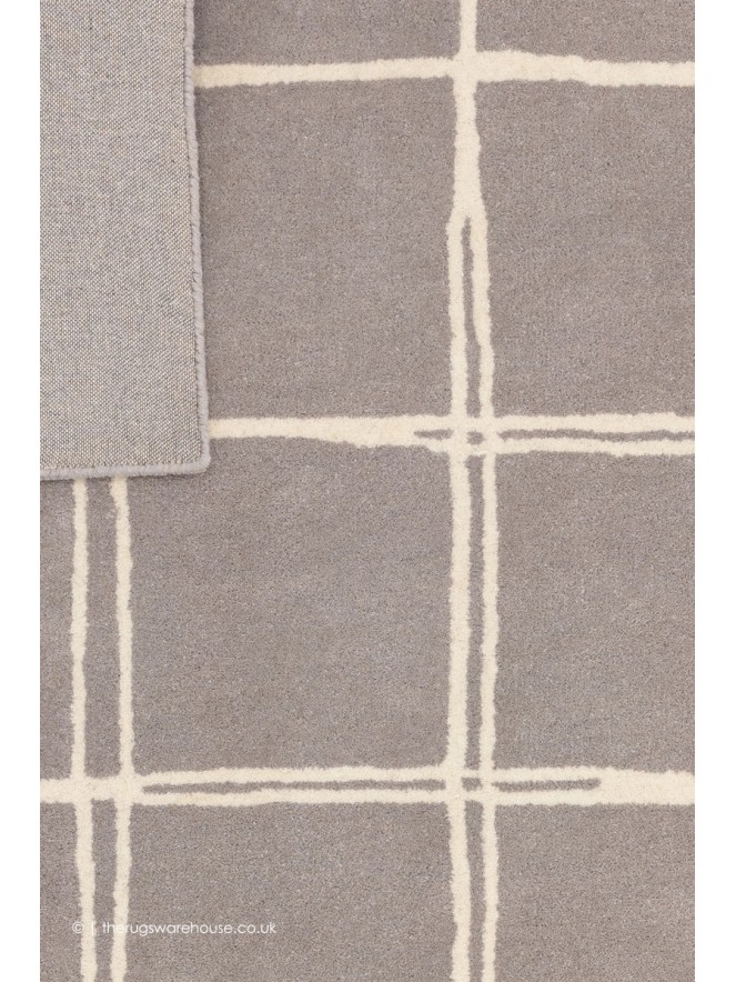 Albany Grid Silver Rug - 5