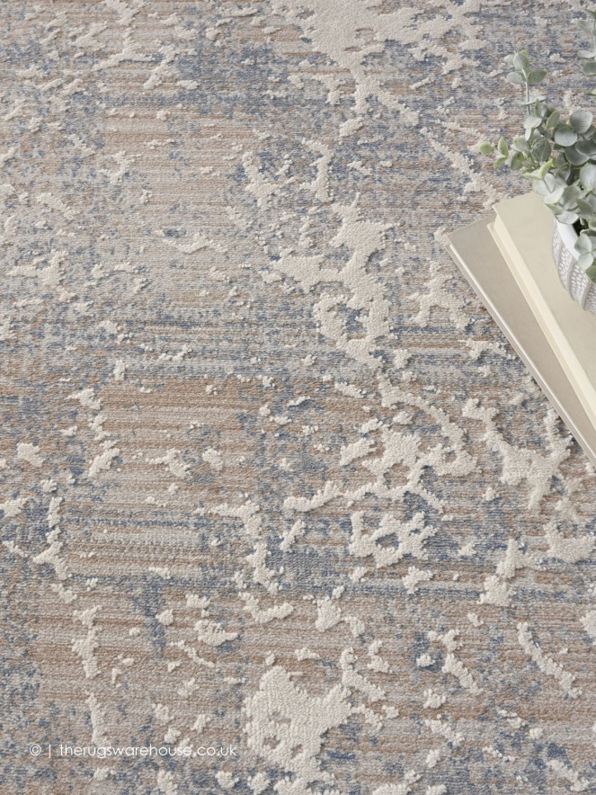 Exhale Beige Blue Rug - 5