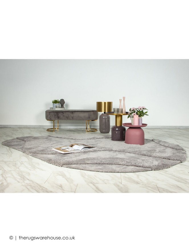 Milano Waves Silver Rug - 2