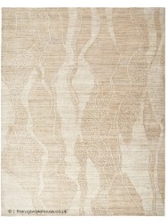 Dune Waves Beige Rug - Thumbnail - 7