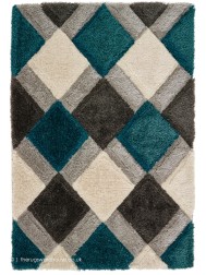 Geo Dimensions Teal Rug - Thumbnail - 4