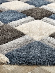 Geo Dimensions Petrol Rug - Thumbnail - 3