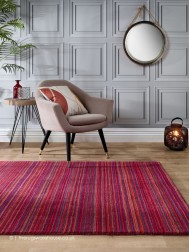 Fine Stripes Purple Rug - Thumbnail - 2