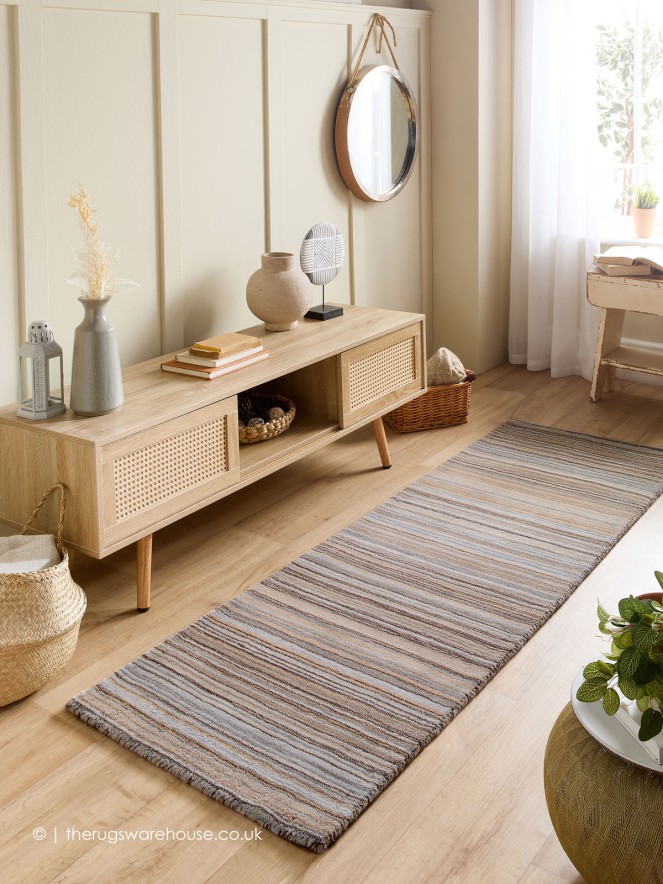 Fine Stripes Beige Runner - 2