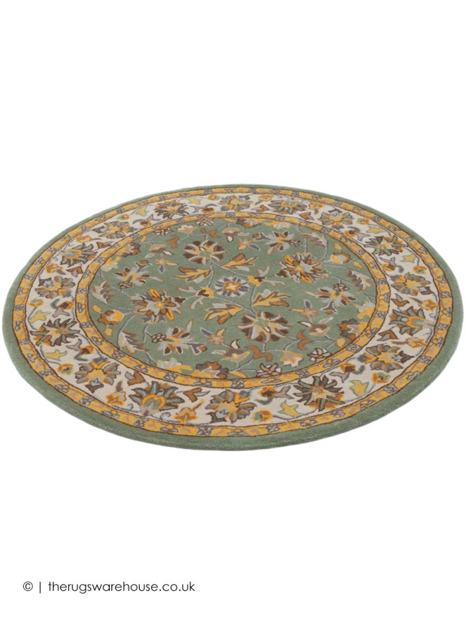 Herat Green Circle Rug - 2