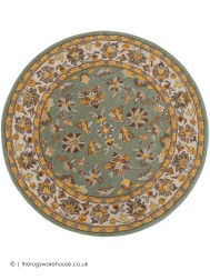 Herat Green Circle Rug - Thumbnail - 6