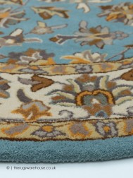 Herat Blue Circle Rug - Thumbnail - 3