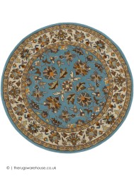 Herat Blue Circle Rug - Thumbnail - 7