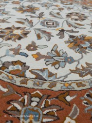 Herat Cream Rust Circle Rug - Thumbnail - 5