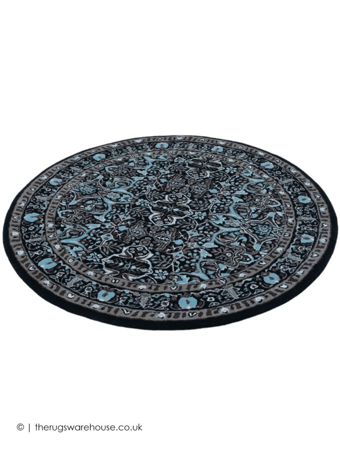 Ashwaria Black Circle Rug - 2