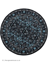 Ashwaria Black Circle Rug - Thumbnail - 7