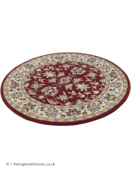 Herat Red Circle Rug - Thumbnail - 2