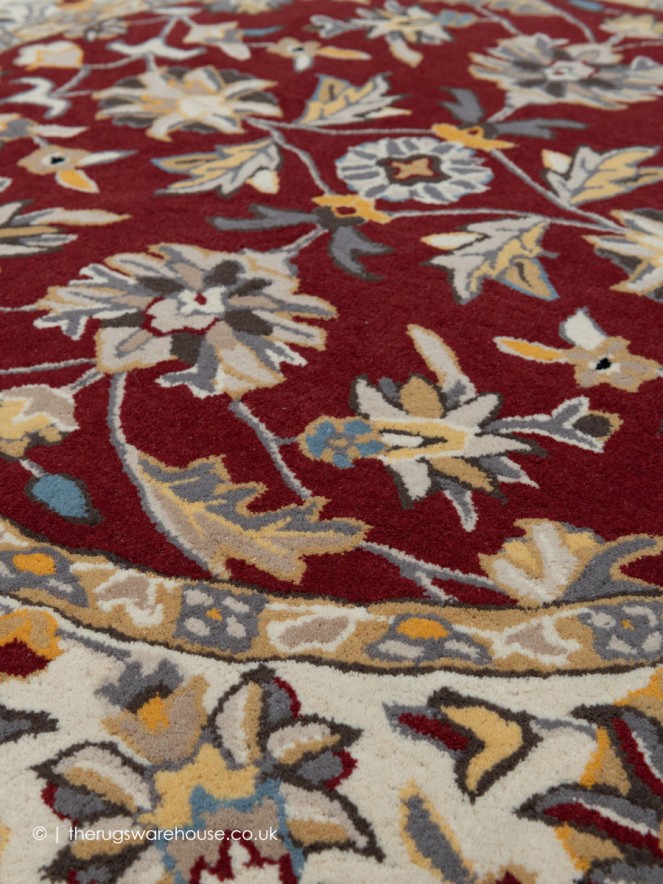 Herat Red Circle Rug - 5