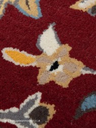 Herat Red Circle Rug - Thumbnail - 6