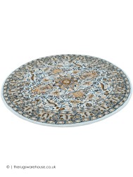 Damascus White Circle Rug - Thumbnail - 2