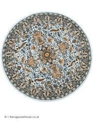 Damascus White Circle Rug - Thumbnail - 7