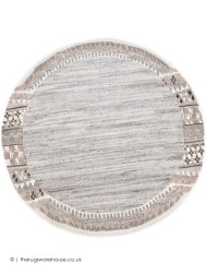 Gobi Natural Grey Circle Rug - Thumbnail - 6