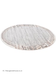 Gobi Natural Grey Circle Rug - Thumbnail - 2