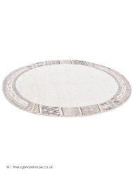 Gobi Natural Beige Circle Rug - Thumbnail - 5