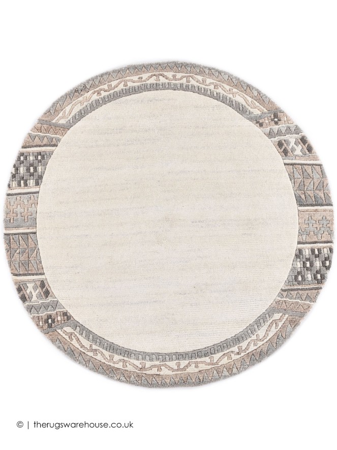 Gobi Natural Beige Circle Rug - 6