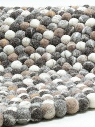 Felty Natural Multi Circle Rug - Thumbnail - 5