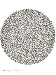 Felty Natural Multi Circle Rug - Thumbnail - 9