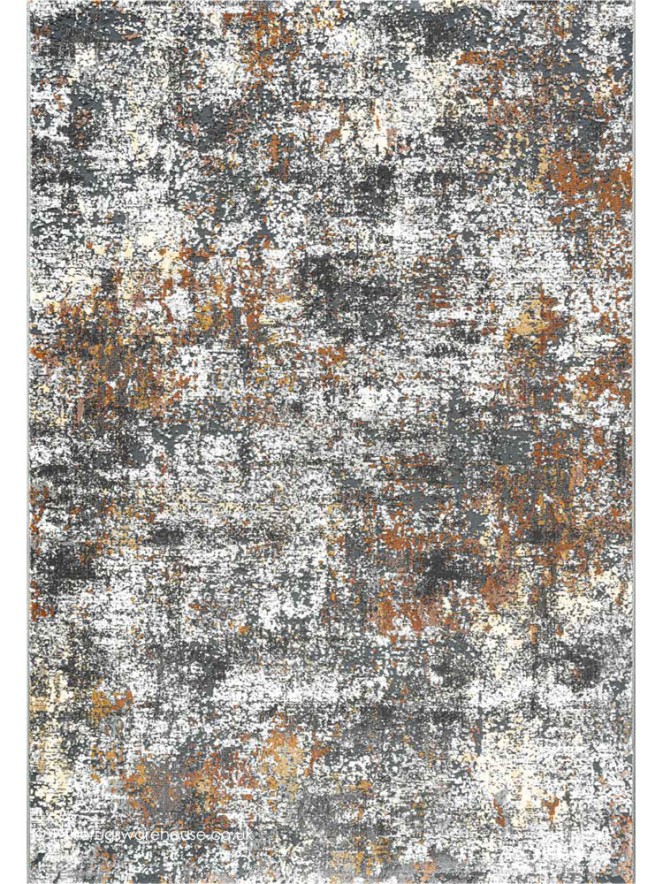 Destan Grey Rust Rug - 2