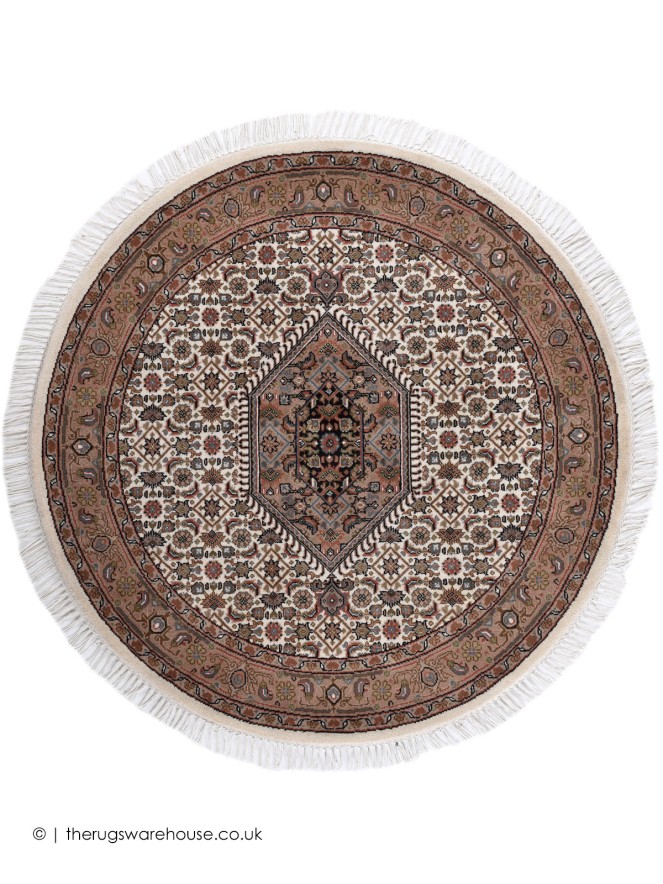 Benares Cream Circle Rug - 2