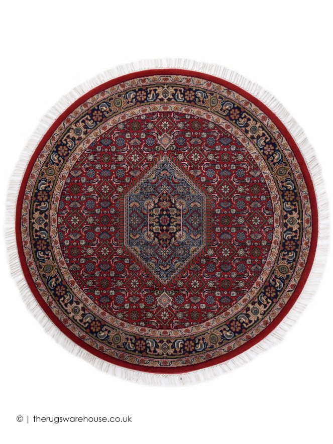 Benares Red Circle Rug - 2