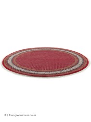 Chandi Red Circle Rug - Thumbnail - 7