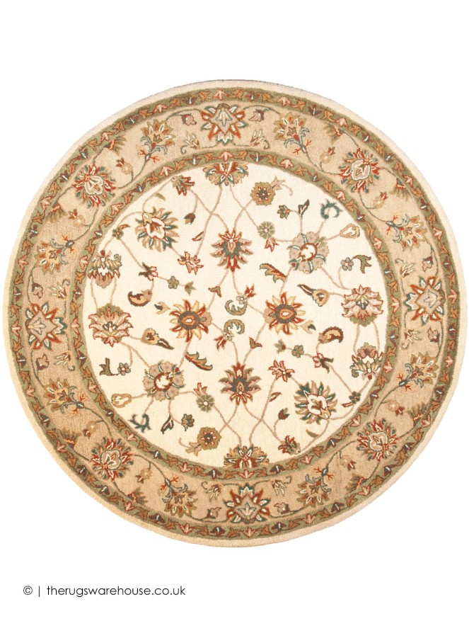 Ziegler Orient Cream Circle Rug - 2