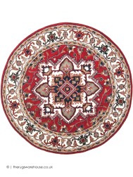 Royal Heriz Red Circle Rug - Thumbnail - 2