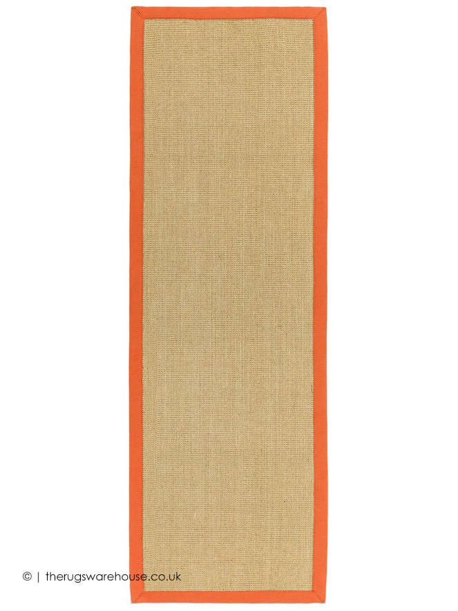 Sisal Linen Orange Runner - 5