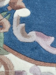 Ming Blue Oval Rug - Thumbnail - 6